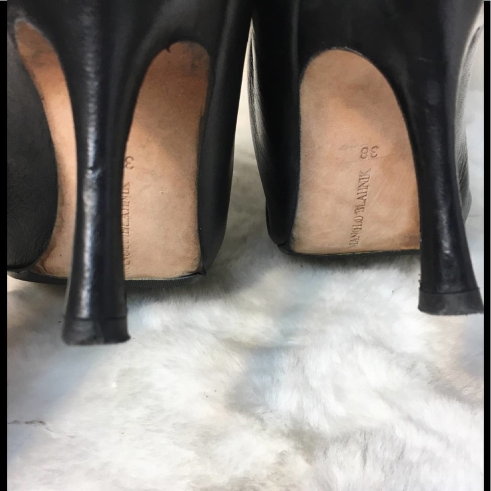 Manolo Blahnik Leather Pascalare Tall Boots 38 - Picture 15 of 16